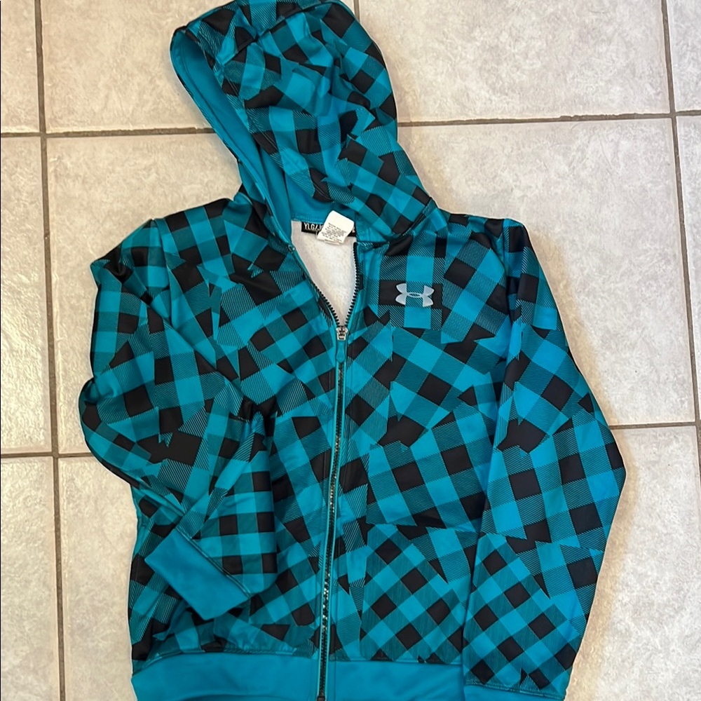 Under Armour Blue Checkered Hoodie